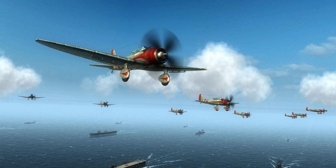 Air Conflicts Pacific Carriers flies on PS4